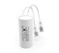 Condensateur permanent 4 µF avec connecteur - Ø 25 mm x 55 mm - Fond plat - Fabriqué en Italie