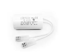 Condensateur permanent 6 µF avec connecteurs, Ø 30mm x 55 mm, fabriqué en Italie
