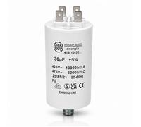 Condensateur Permanent Double Faston pour Moteur Monophasé - 425 à 475 V AC - 30 uF -