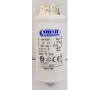 Condensateur permanent pour moteur, 14uF, 450V, Polypropylène métallisé, Borne Faston double, Comar