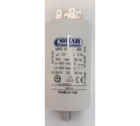Condensateur permanent pour moteur, 20uF, 450V, Polypropylène métallisé, Borne Faston double, Comar