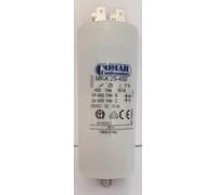 Condensateur permanent pour moteur, 25uF, 450V, Polypropylène métallisé, Borne Faston double, Comar