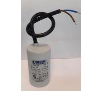 Condensateur PERMANENT pour pompe de piscine surpresseur fond plat 18uF ± 5%/450 Volts Ø 40 x L 70 mm sortie cable