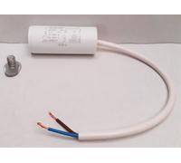 Condensateur pour moteur, ICAR 9uF, 450V, Polypropylène sortie de cable fixation ecofil metal