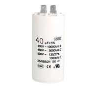 Condensateur SOURCING MAP CBB60 40uF 450V AC 2-Insert 50/60Hz Cylindre 94x49mm Blanc pour Moteur Pompe Eau Compresseur Air