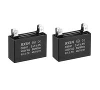 Condensateur SOURCING MAP CBB61 3uF 450V AC Double Insert Polypropylène 38x30x20mm pour Générateur Moteur Pompe à Eau, Paquet 2