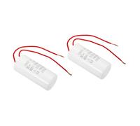 Condensateur VOCOSTE CBB60 30uF 450V AC 2 fils 16cm 50-60Hz Film polypropylène Plastique pour Pompe à eau Blanc 2Pcs