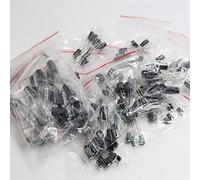 Condensateurs 120 pièces 12 kit de valeur 1 uF-470 uF kit de condensateur électrolytique 1 UF 2.2 UF 3.3 UF 4.7 UF 10 UF 22 UF 33 UF 47 UF 100 UF 220 UF Appareils électroniques