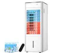 Condizionatore d'aria portatile 4 in 1, riscaldatore, raffrescatore evaporativo con umidificatore, timer 12 ore, 3 velocità, oscillazione a 120° per uso domestico e in ufficio, non necessita di tubo