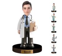 Condlin - Sculpture personnalisée en carton de médecin pour bureau, maison, cabinet - Portrait personnalisé de dentiste masculin - Figurine de bureau pour nutritionniste - Décor de bureau - Objet de