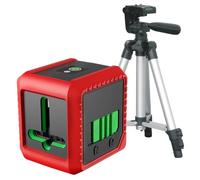 CONDTROL - Laser Ligne QB SET Rouge avec Trépied - 1 Ligne Verticale et 1 Ligne Horizontale Rouges - 2 Modes - Filetage 1/4'' - Livré avec Accessoires