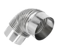 Conduit de Cheminée Acier Inoxydable Coudé pour Poêle de Chauffage | Évacuation Sûre, Flexible pour Espaces Étroits, Résistant aux Hautes Températures, Finition Argentée
