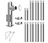 Conduit de cheminée en inox - Conduit isolé - Kit complet - Conduit double paroi - Distance au mur 50 mm (Ø 130 mm, longueur 8,7 m)