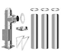 Conduit de cheminée en inox - Conduit isolé - Kit complet - Conduit double paroi - Distance au mur 50 mm (Ø 180 mm, longueur 4,2 m)