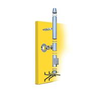 Conduit de cheminée en inox Oskar Ø 130mm I Kit complet pour cheminée et poêle á bois I Longueur 3,2 m I 25 mm d’isolation I 0,5 mm d’épaisseur I Conduit double paroi I Distance mural 100-200 mm