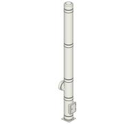 Conduit de cheminée inox double paroi - Kit extérieur DW-WHITE - Ø130 mm
