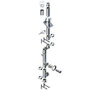 Conduit de cheminée inox double paroi - Kit extérieur Raab DW 25 Optilife - Ø180 mm