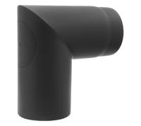 Conduit poele à bois - Coude 90° avec trappe carrée - noir - Reuter Ferrum