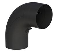 Conduit poêle à bois - Coude 90° noir avec trappe de visite - 150 mm - Tecnovis TEC-Stahl