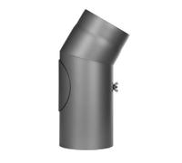 Conduit poêle à bois - Coude fixe 30° avec trappe d’entretien - gris - Tecnovis TEC-Stahl Ø 150 mm