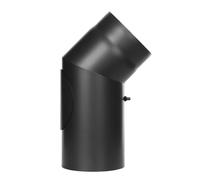 Conduit poêle à bois - Coude fixe 45° avec trappe d’entretien - noir - Tecnovis TEC-Stahl Ø 120 mm