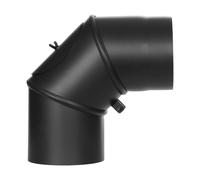 Conduit poêle à bois - Coude mobile 0-90° avec trappe d’entretien - noir - Tecnovis TEC-Stahl Ø 150 mm