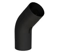 Conduit poele à bois - Coude monobloc 45° avec trappe de visite - noir - Reuter Ferrum