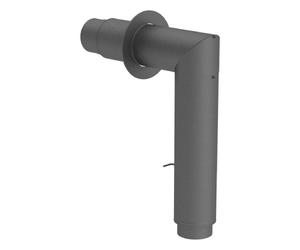 Conduit poele a bois - double paroi - Tuyau de poêle avec coude longueur 500/700 mm girs - Tecnovis TEC-Protect 150 mm