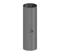 Conduit poêle à bois - Elément droit 500 mm antibistre avec clapet papillon et trappe d’entretien (anti anneau de purge) - gris - Tecnovis TEC-Stahl 130 mm