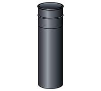 Conduit poele à bois - Raccord boisseau poêle 500 mm prolongé avec tube, raccourcissable - Reuter Ferrum 120 mm
