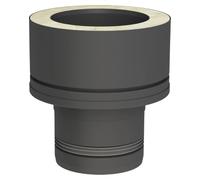 Conduit poêle à granule - Adaptateur Pellet-Line à double paroi DW-STANDARD - noir - Tecnovis TEC-Pellet 100 mm