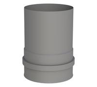 Conduit poêle à granule - Adaptateur pour chaudiere avec double manchon fileté - gris - Tecnovis TEC-Pellet 100 mm
