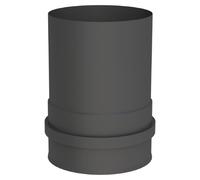 Conduit poêle à granule - Adaptateur pour chaudiere avec double manchon fileté - noir - Tecnovis TEC-Pellet 80 mm