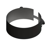 Conduit poêle à granule - Collier de fixation avec manchon fileté noir - Tecnovis Pellet-Line 100 mm