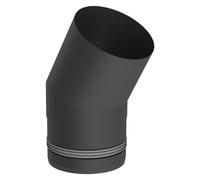 Conduit poêle à granule - Coude fixe 30° - noir - Tecnovis TEC-Pellet 80 mm