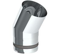 Conduit poêle à granule - Coude fixe 30° - non peint - Tecnovis TEC-Pellet 80 mm
