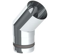 Conduit poêle à granule - Coude fixe 45° - non peint - Tecnovis TEC-Pellet 80 mm