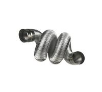 Conduit semi-flexible en aluminium de 70 mm 1 m avec connecteur SS | Tuyau d'évent ondulé renforcé ignifuge for l'échappement