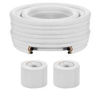 Conduite de frigorigène VEVOR 30,48 m, conduite en cuivre de 6,4 & 12,7 mm de diamètre extérieur, bobine isolée PE avec écrous à sertir, bandes de cerclage, pour climatiseur Mini-Split, HVAC ou systèm