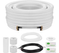 Conduite de réfrigérant - Kit de conduites - Longueur 15,24 m - Tube en cuivre 6,4/9,5 mm - Isolation PE - Avec écrous à sertir - Pour climatiseurs split/mini-split et pompes à chaleur