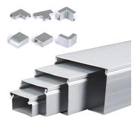 Conduits de câbles en aluminium, gestion des câbles en métal de 5 m pour | Solution de gestion des câbles pour les espaces de travail organisés et les zones domestiques, réduit l'encombrement et