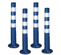 Cône de signalisation flexible de barrière d'allée 18" 30" unité centrale réutilisable(Blue,4 Pack/30in)