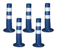 Cône de signalisation flexible de barrière d'allée 18" 30" unité centrale réutilisable(Blue,5 Pack/17.7in)