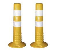 Cône de signalisation flexible de barrière d'allée 18" 30" unité centrale réutilisable(Yellow,2 Pack/17.7in)