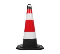 Cône de Signalisation Routier en Plastique 45cm pour Extérieur | Visibilité Renforcée, Support Stable, Usage Route et Chantier, Résistant aux Intempéries, Facile à Utiliser