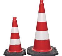 Cône de signalisation TL H.750mm testé BAST,2 bandes G.5,80 kg,45x45cm - 350.28.280