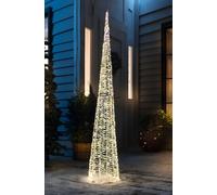 Cône LED "Rainbow" 1,50 m de haut, 1440 lumières blanc chaud, arbre de Noël, éclairage extérieur, arbre lumineux, pyramide lumineuse, décoration de jardin pour l'extérieur
