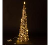 Cône Lumineux H. 60 cm en Fer et Plastique, 30 microLED, Santa's House