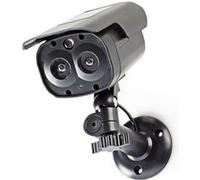 CONECTICPLUS Caméra factice de surveillance bullet avec panneau solaire - ip44 noire Noir G