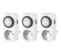 CONECTICPLUS Minuteur électrique programmable mini pack de 3 Blanc G